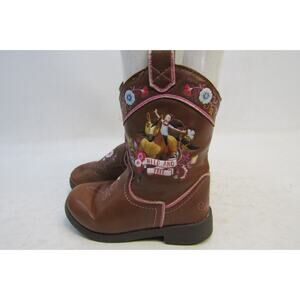 Spirit Dreamworks Wild and Free Toddler Size 7 Brown Zip Cowboy Boots